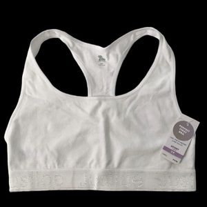 JUSTICE Girls White Sports Bra Size 34 NWT